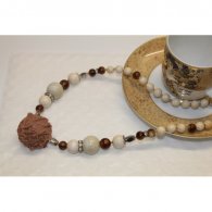 Collier -Trffel Vollmilch- mit Marmorperlen 