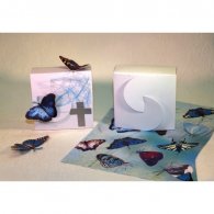 Schmetterlinge- Geschenkbox 6er weiß