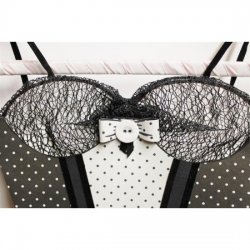 Deko-cut Bastelset Korsagentasche-Black&White-