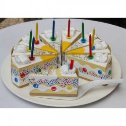 Deko-cut Bastelset Torte -Happy Birthday-  12er-Set mit Kerzen