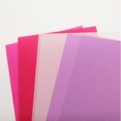 Transparentpapier Mix Lila, Rosa, Pink 10 Blatt DIN A5
