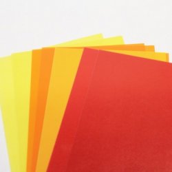 Transparentpapier Mix Rot, Gelb, Orange 10 Blatt DIN A5