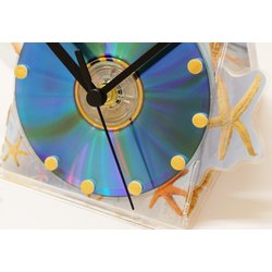 CD upcycling Uhr -AQUARIUM- Unikat